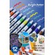 Acrylic markers,12 colors, quick-drying, with a rubber grip, suitable for all surfaces.